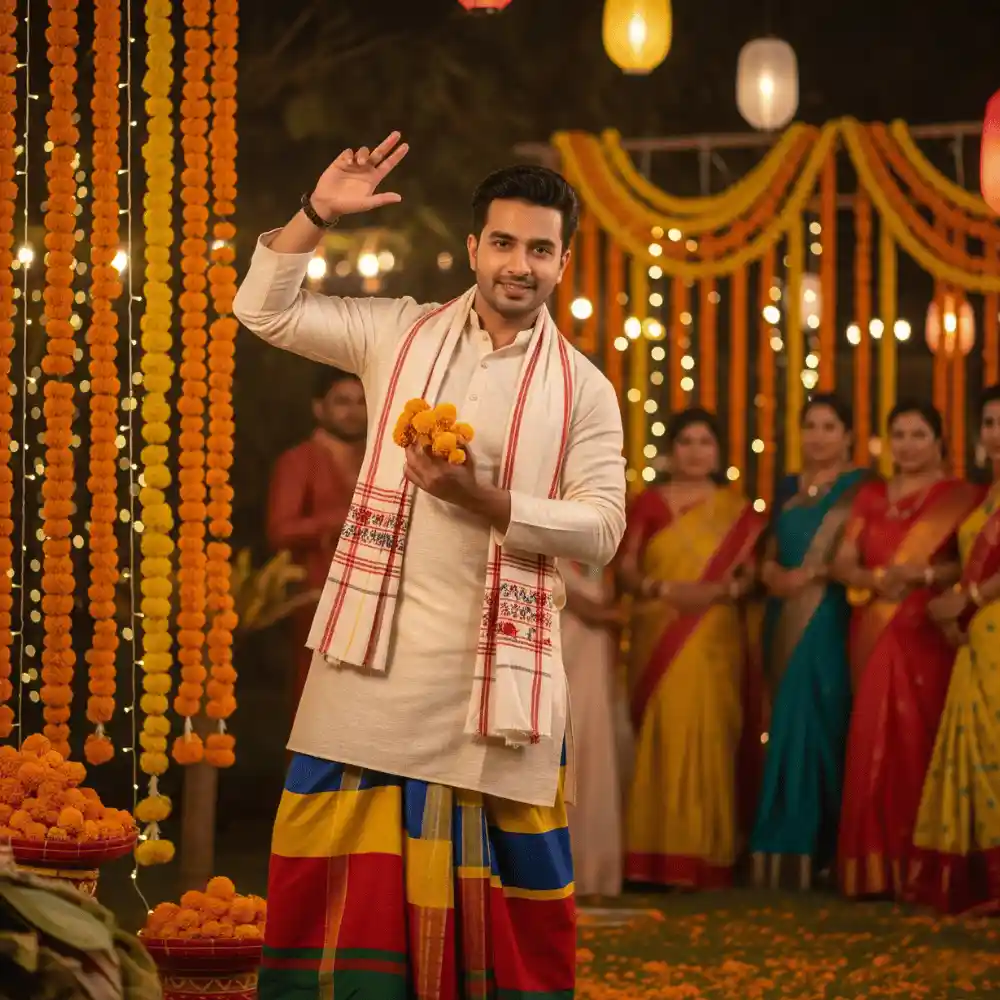 Festive Custom Lungi Design