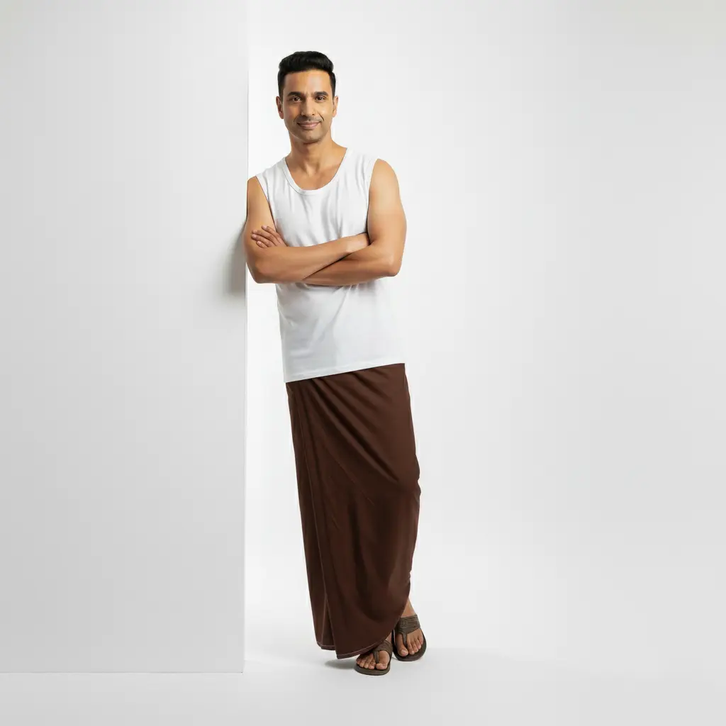 এটিএম লুঙ্গি সুপার ডিলাক্স কফি কালার - Image 4