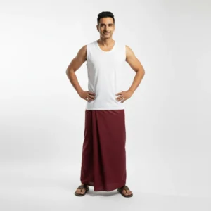 এটিএম লুঙ্গি সুপার ডিলাক্স মেরুন কালার